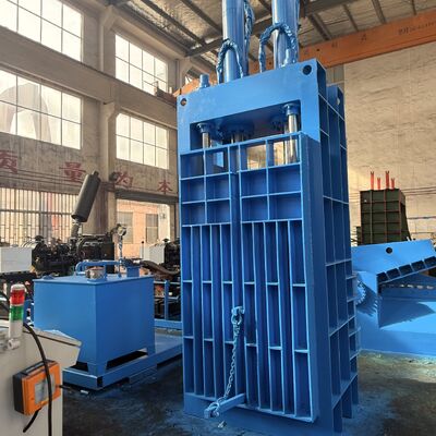 High-Density Vertical Cardboard Baler 350–500kg Bale Weight with100-Ton Pressing Force
